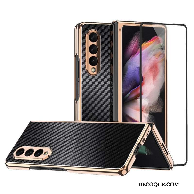 Futerały do Samsung Galaxy Z Fold 3 5G Włókno Węglowe Z Osłoną Ekranu