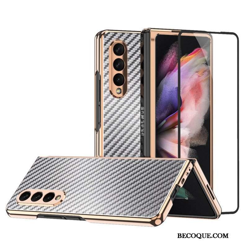 Futerały do Samsung Galaxy Z Fold 3 5G Włókno Węglowe Z Osłoną Ekranu