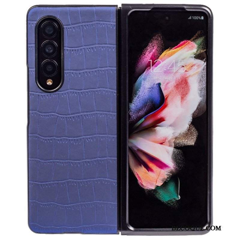 Futerały do Samsung Galaxy Z Fold 4 Wytłaczany Krokodyl