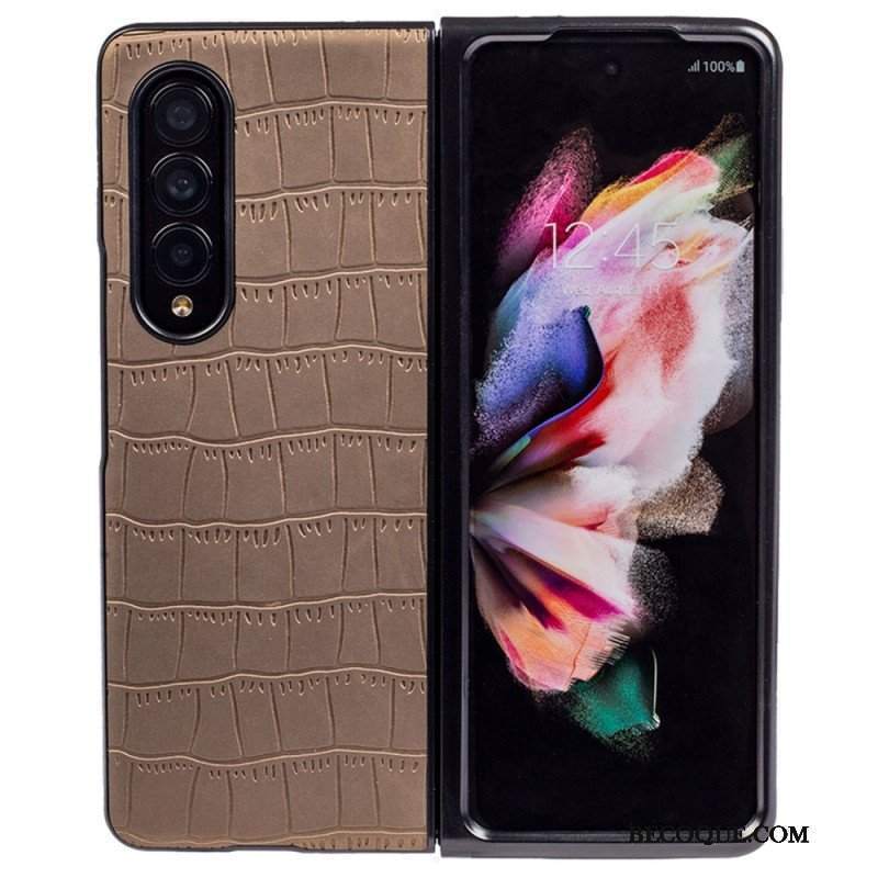 Futerały do Samsung Galaxy Z Fold 4 Wytłaczany Krokodyl