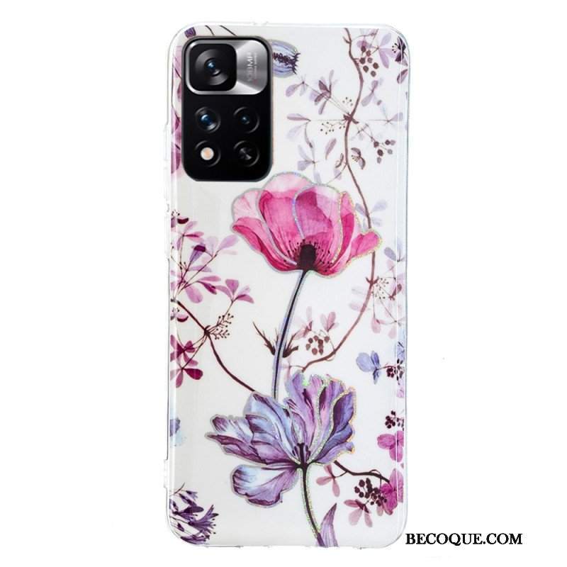 Futerały do Xiaomi Redmi Note 11 Pro Plus 5G Marmurkowe Kwiaty
