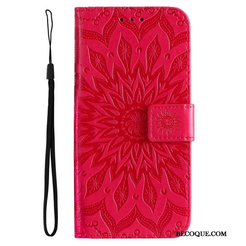 Obudowa Etui Na Telefon do Oppo Find X5 Lite z Łańcuch Mandala Słoneczna Na Ramiączkach