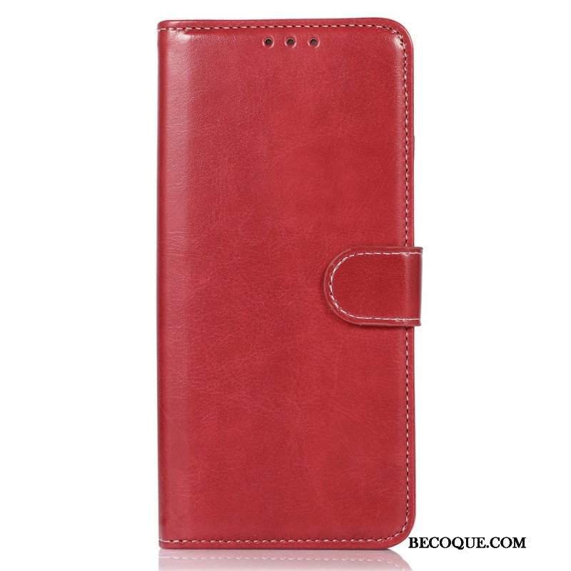 Obudowa Etui Na Telefon do Poco F4 Skórzany Efekt Couture