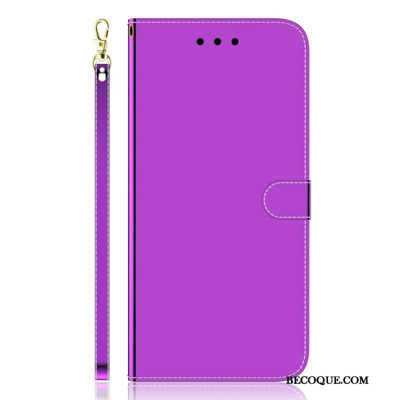 Obudowa Etui Na Telefon do Poco M4 Pro 5G Osłona Lusterka Ze Sztucznej Skóry