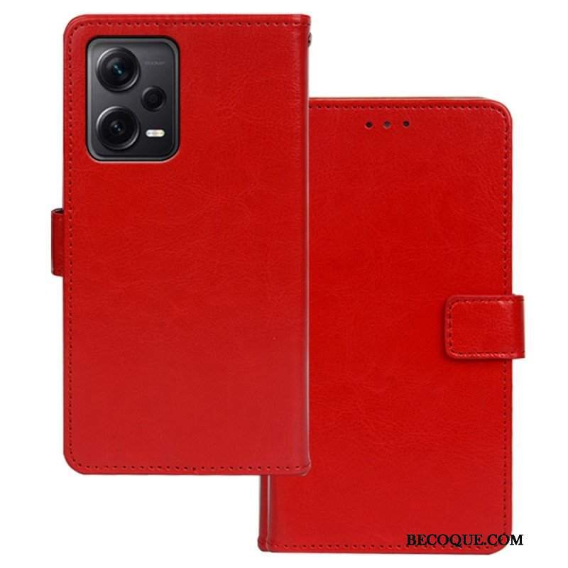 Obudowa Etui Na Telefon do Xiaomi Redmi Note 12 Pro Plus Imitacja Skóry Idewei