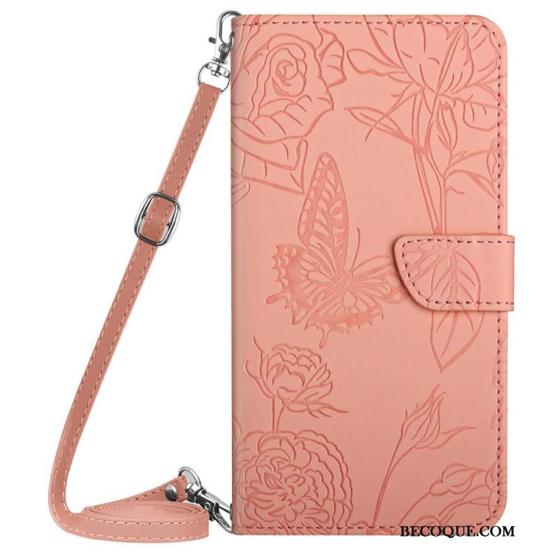 Obudowa Xiaomi 14 Ultra Etui Na Telefon Nadruk W Kształcie Motyla Z Paskiem