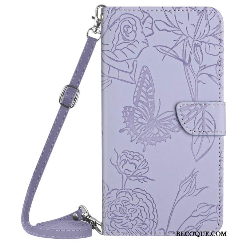 Obudowa Xiaomi 14 Ultra Etui Na Telefon Nadruk W Kształcie Motyla Z Paskiem