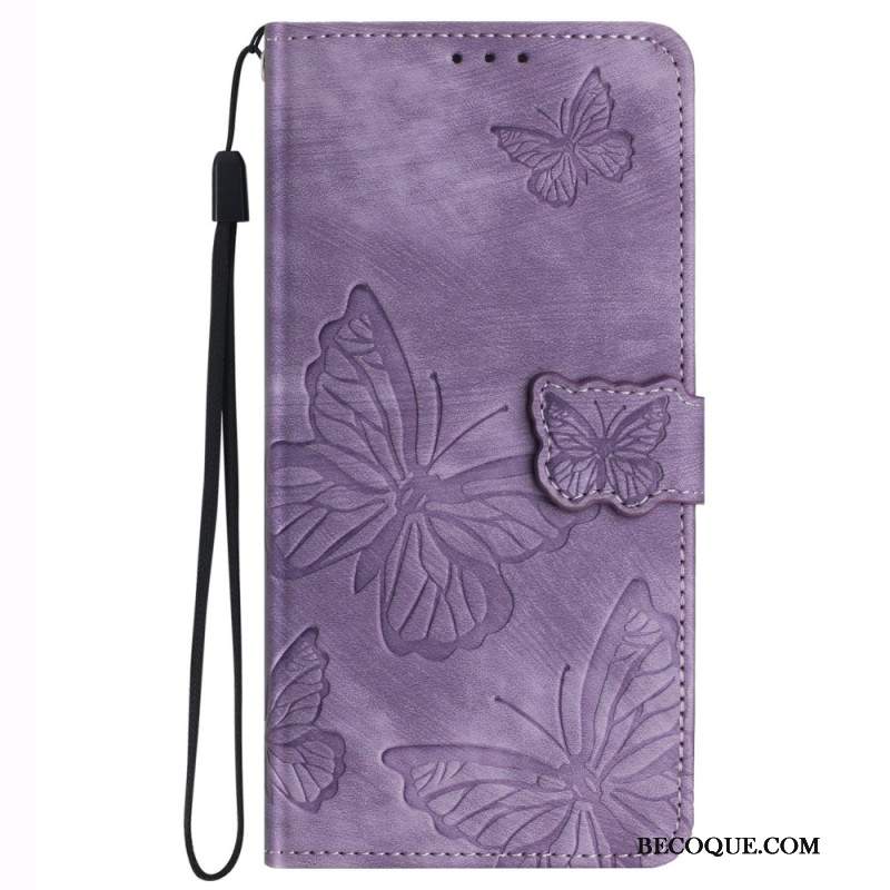 Obudowa iPhone 16 Plus Etui Na Telefon Nadruk W Kształcie Motyla Z Paskiem