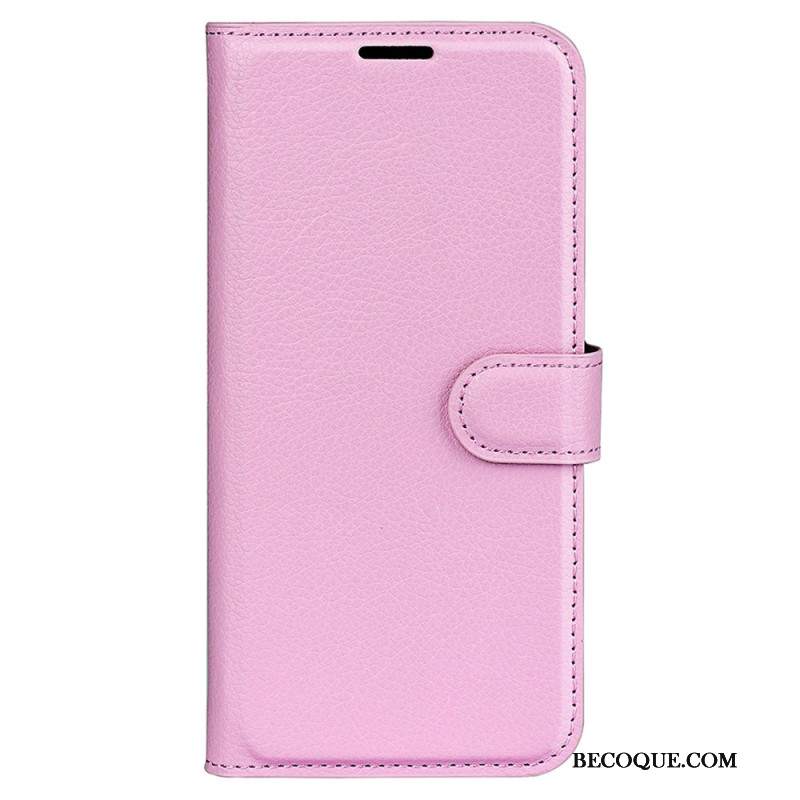 Skórzany Futerał Oppo A98 5g Etui Na Telefon Klasyczna Sztuczna Skóra Litchi