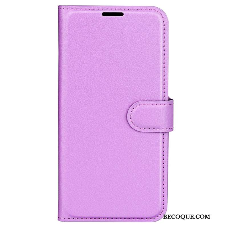 Skórzany Futerał Oppo A98 5g Etui Na Telefon Klasyczna Sztuczna Skóra Litchi