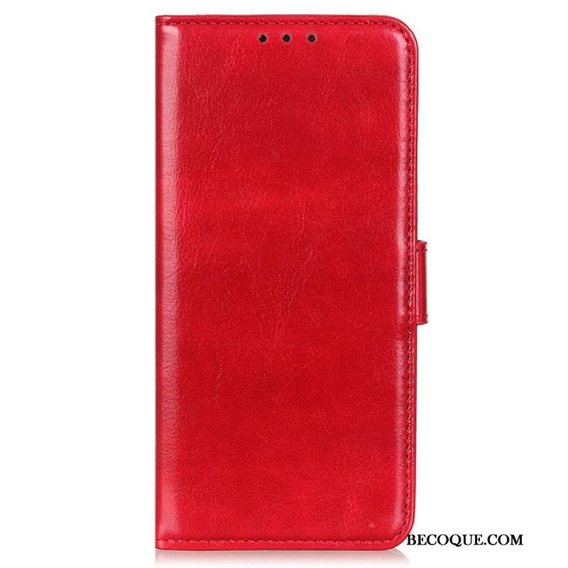 Skórzany Futerał Oppo Reno 11 5g Etui Na Telefon Sztuczna Skóra Lakierowana