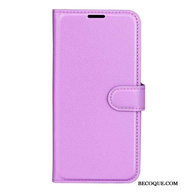 Skórzany Futerał Samsung Galaxy S24 Fe Etui Na Telefon Sztuczna Skóra Liczi
