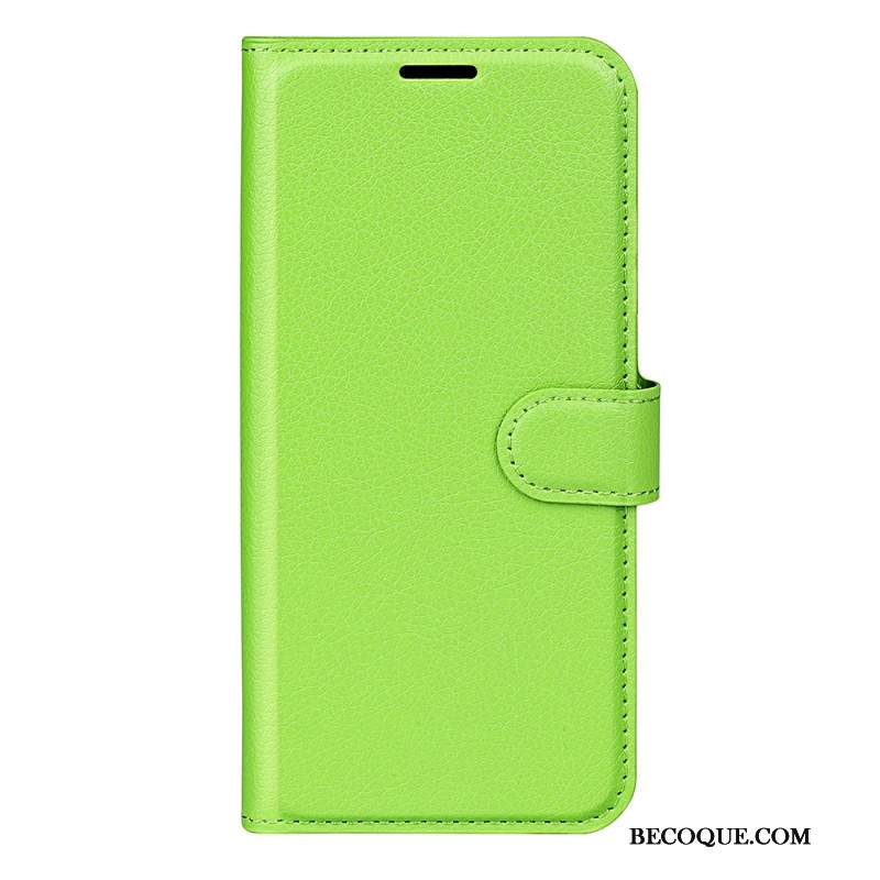 Skórzany Futerał Samsung Galaxy S24 Fe Etui Na Telefon Sztuczna Skóra Liczi