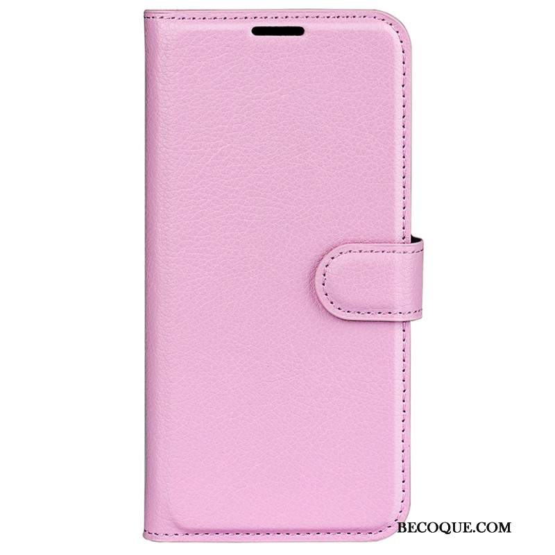 Skórzany Futerał Xiaomi 14 Etui Na Telefon Klasyczna Sztuczna Skóra Litchi