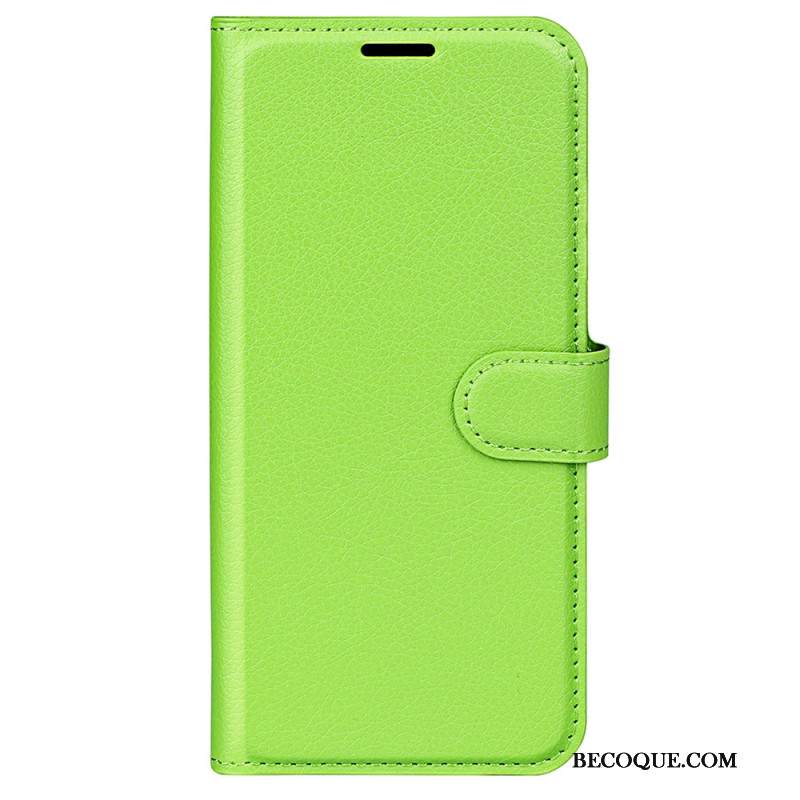 Skórzany Futerał Xiaomi 14 Etui Na Telefon Klasyczna Sztuczna Skóra Litchi