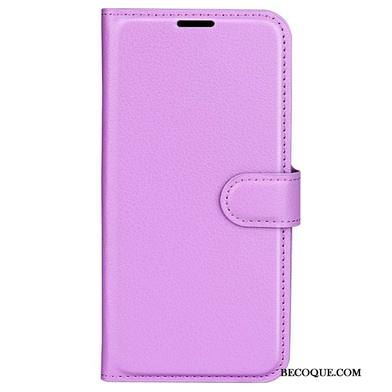 Skórzany Futerał Xiaomi 14 Etui Na Telefon Klasyczna Sztuczna Skóra Litchi