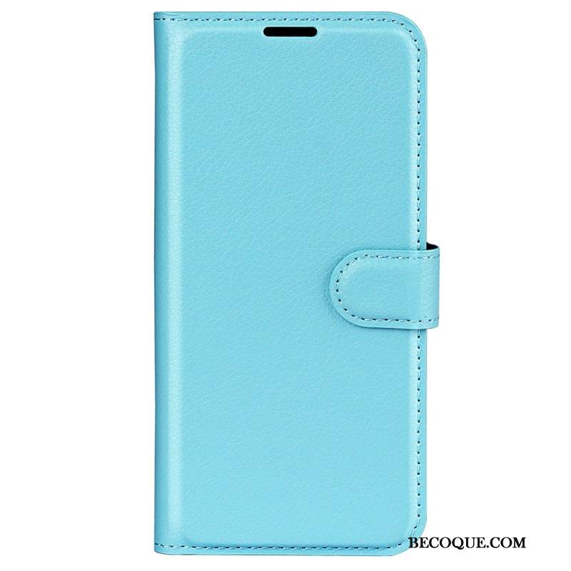 Skórzany Futerał Xiaomi 14 Etui Na Telefon Klasyczna Sztuczna Skóra Litchi