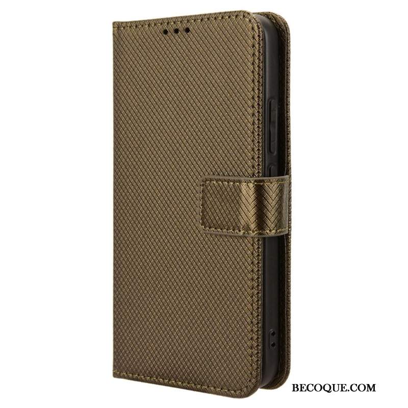 Skórzany Futerał Xiaomi 14 Etui Na Telefon Tekstura Z Kropkami