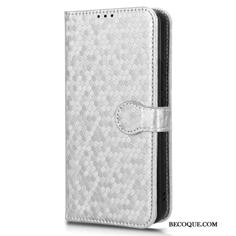 Skórzany Futerał Xiaomi 14 Pro Etui Na Telefon Błyszczący Pasek W Kropki