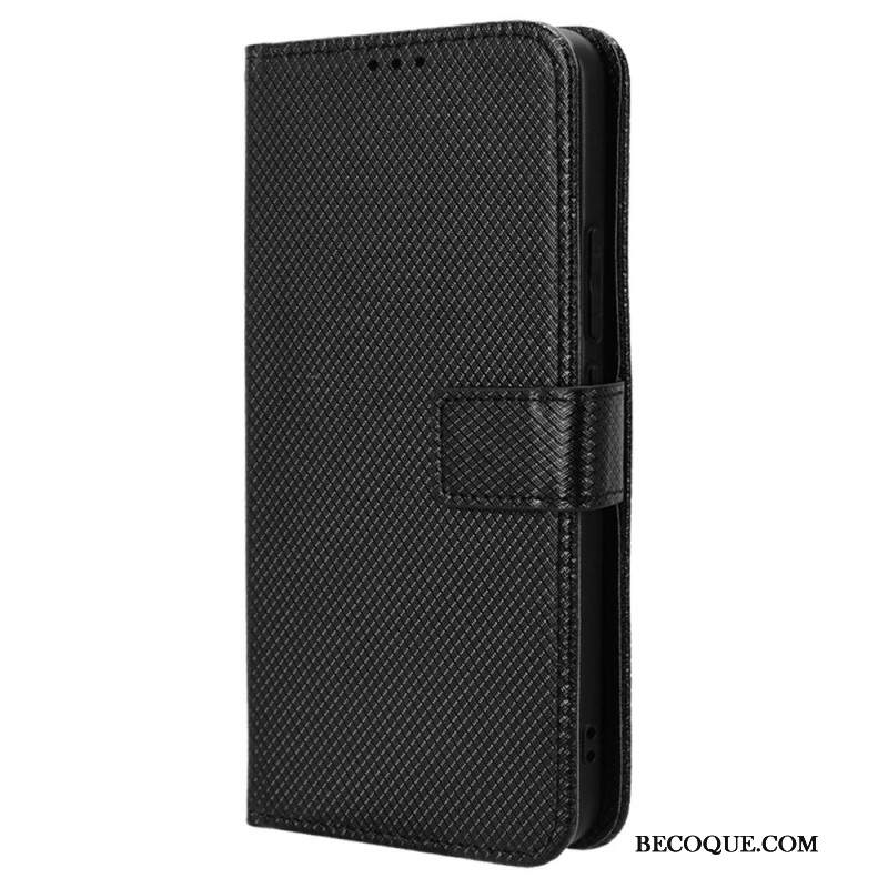 Skórzany Futerał Xiaomi 14 Pro Etui Na Telefon Tekstura W Paski I Kropki