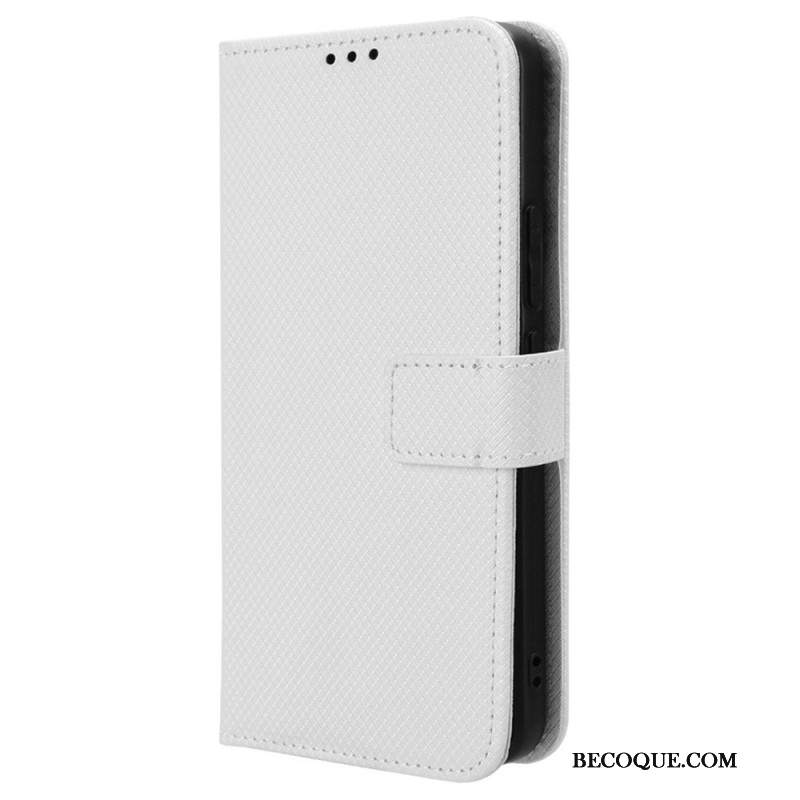 Skórzany Futerał Xiaomi 14 Pro Etui Na Telefon Tekstura W Paski I Kropki