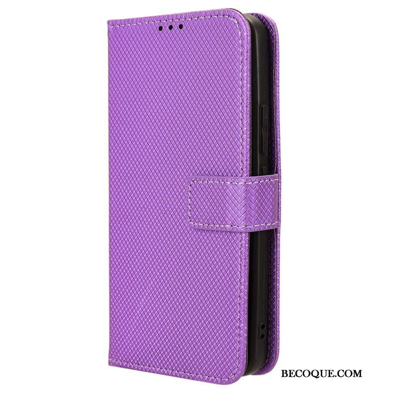 Skórzany Futerał Xiaomi 14 Pro Etui Na Telefon Tekstura W Paski I Kropki