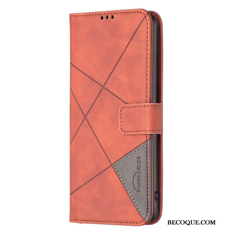 Skórzany Futerał Xiaomi 14t Pro Etui Na Telefon Geometria Binfen Kolor