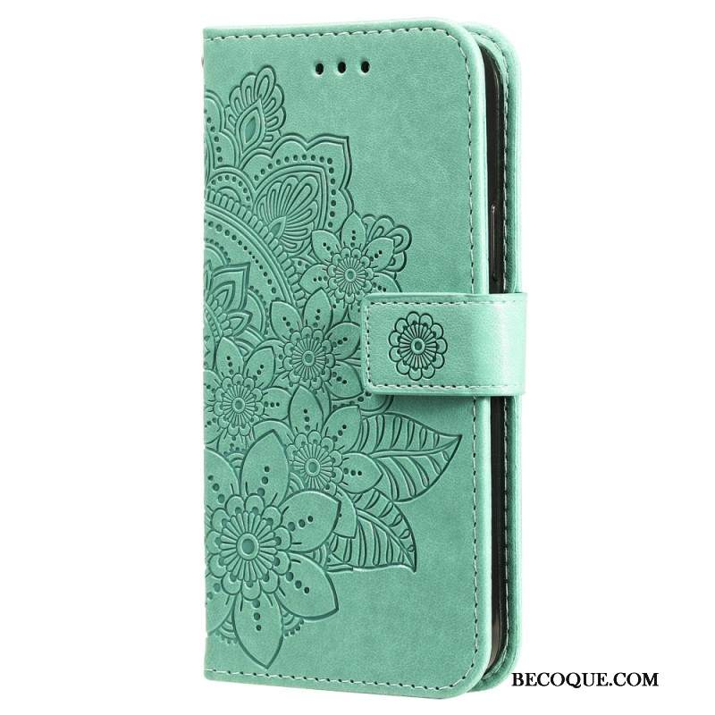 Skórzany Futerał Xiaomi Redmi Note 13 4g Etui Na Telefon Kwiatowy Styl Na Ramiączkach