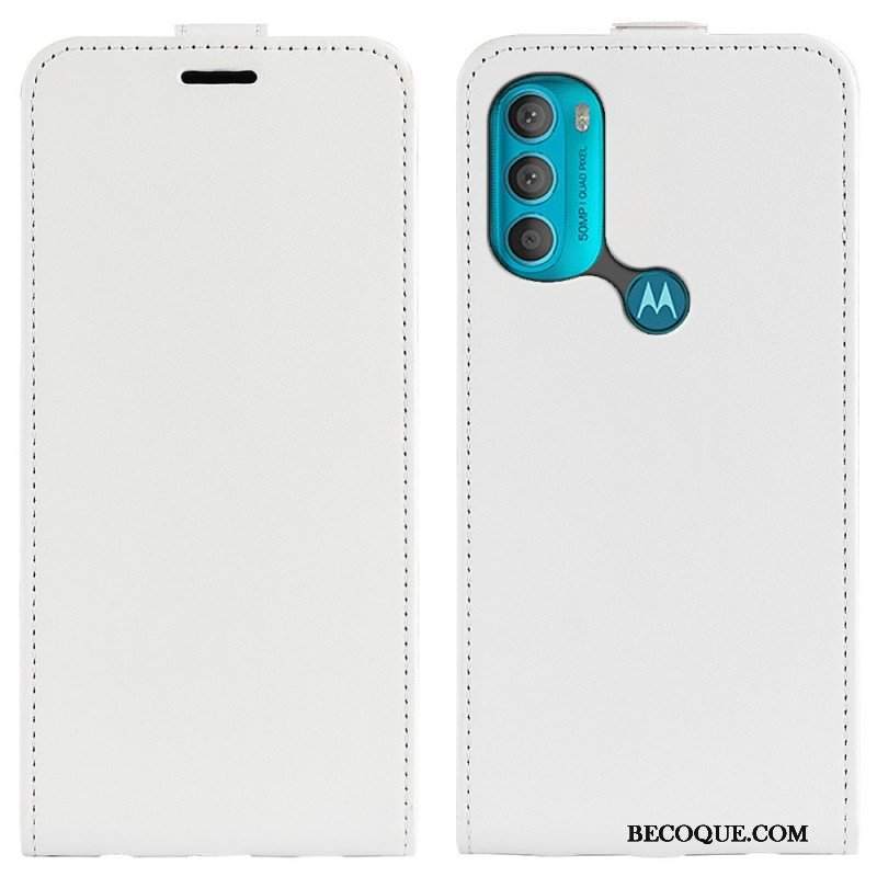 Skórzany Futerał do Moto G71 5G Etui Folio Składane Retro