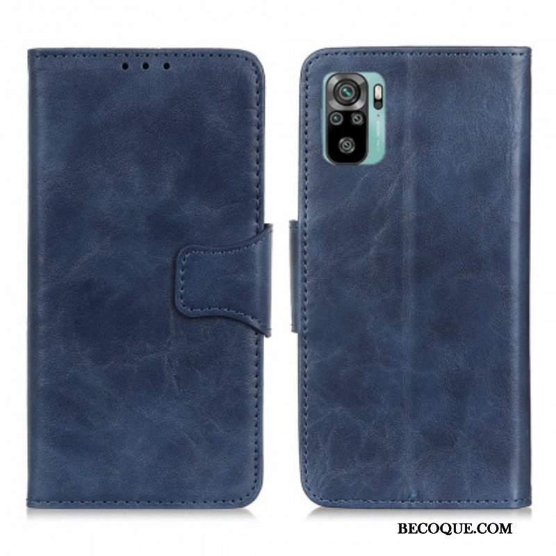 Skórzany Futerał do Xiaomi Redmi Note 10 / 10S Etui Folio Klapa Magnetyczna