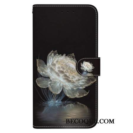 Etui Folio Xiaomi Redmi Note 13 Pro Plus 5g Kryształowy Portfel W Kształcie Piwonii Etui Ochronne