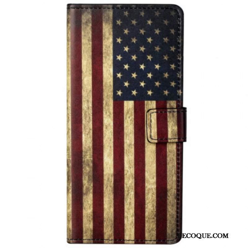 Etui Folio do Google Pixel 6A Flaga Ameryki