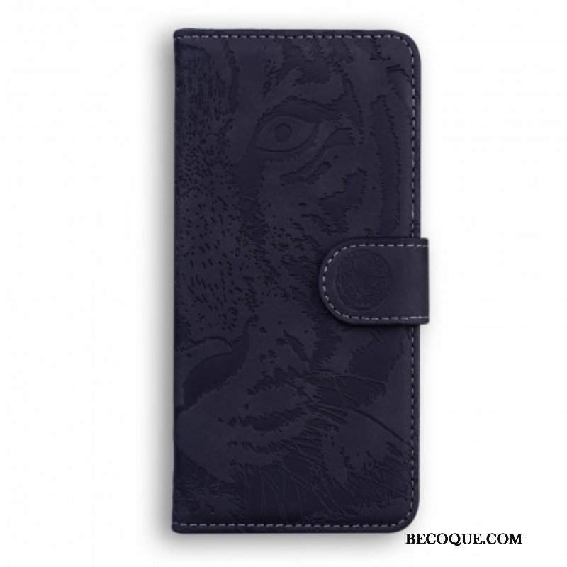 Etui Folio do Huawei P50 Nadruk Twarzy Tygrysa