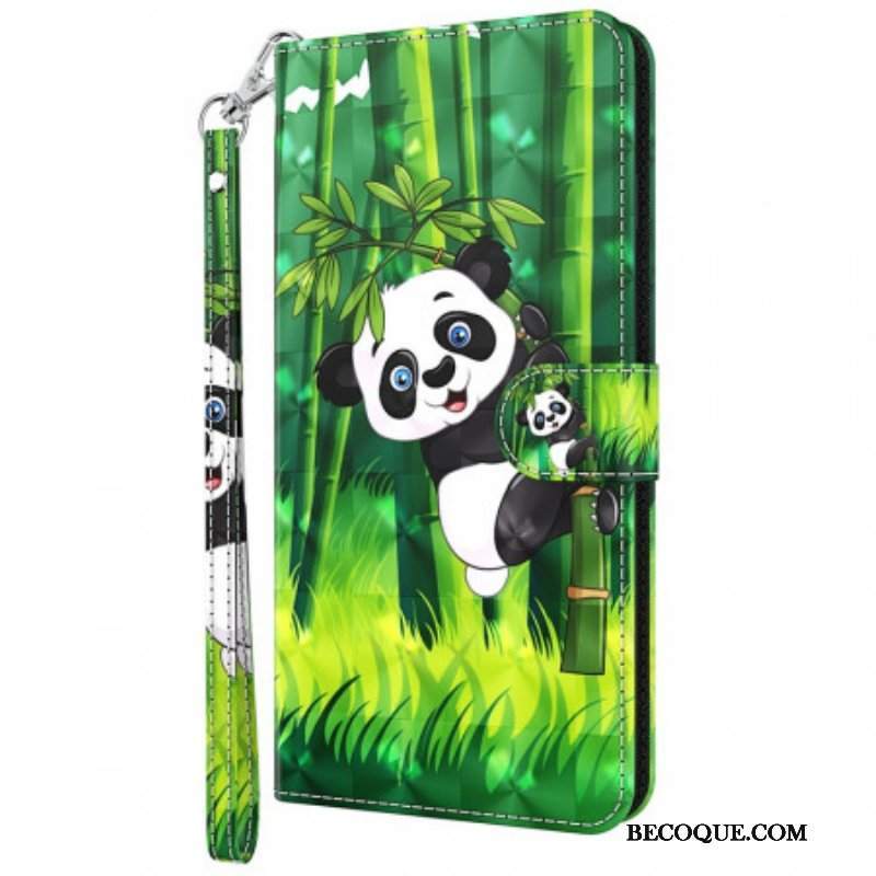 Etui Folio do Moto G71 5G Panda I Bambus