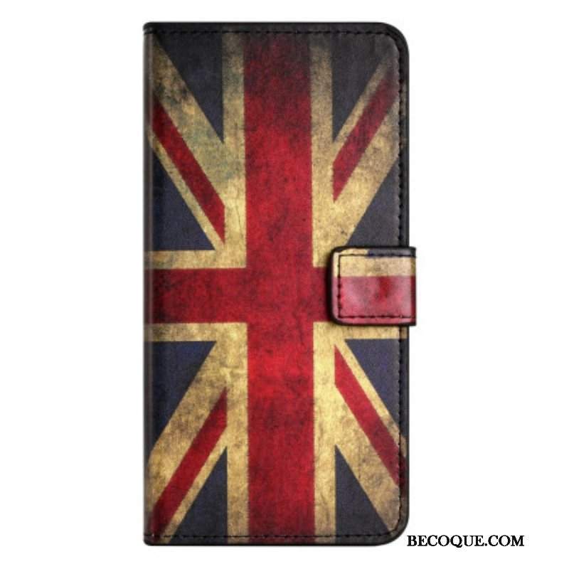 Etui Folio do OnePlus 10T 5G Vintage Angielska Flaga