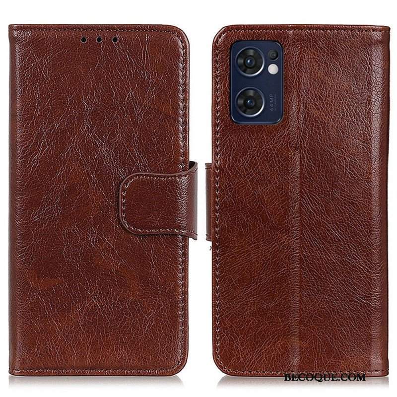 Etui Folio do Oppo Find X5 Lite Dwoina Skóry Nappa