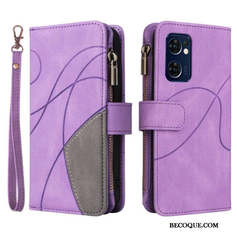 Etui Folio do Oppo Find X5 Lite Wielofunkcyjny Dwukolorowy