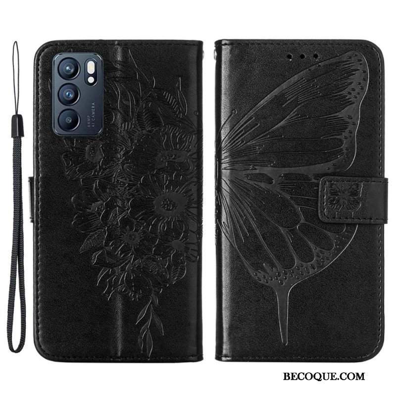 Etui Folio do Oppo Reno 6 5G Projekt Motyla