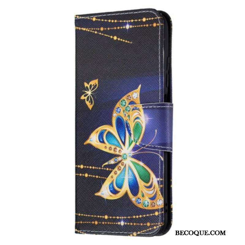 Etui Folio do Poco M3 Pro 5G Magiczny Motyl