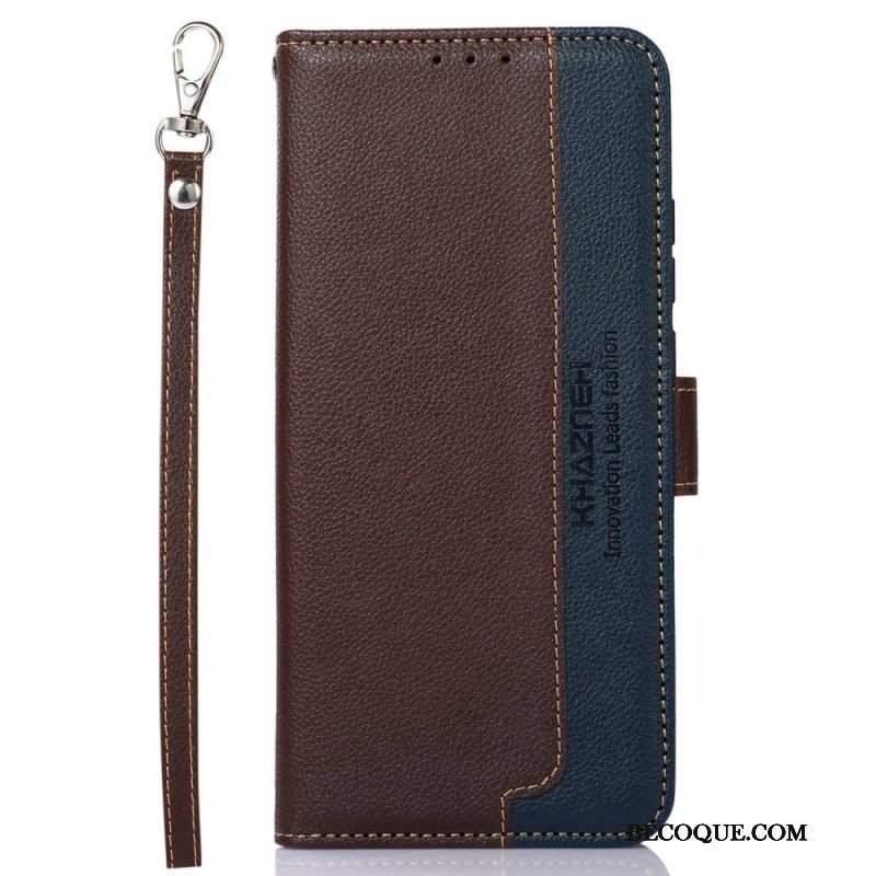 Etui Folio do Poco M5 Rfid Khazneh W Stylu Liczi