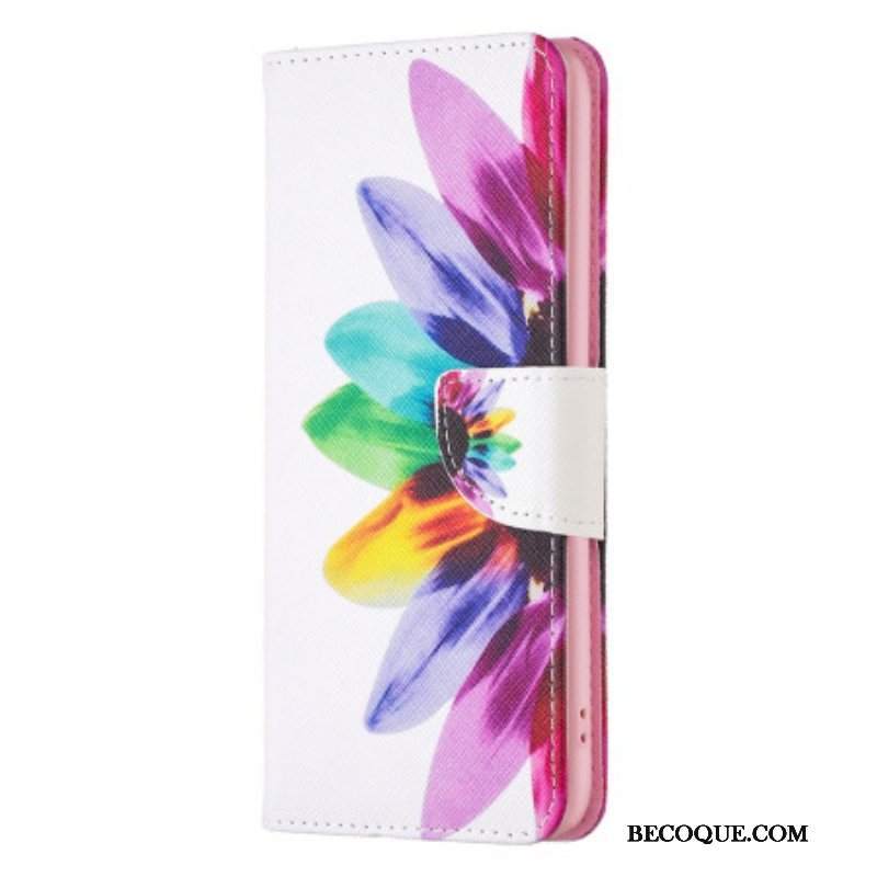 Etui Folio do Poco X5 5G Akwarela Kwiat