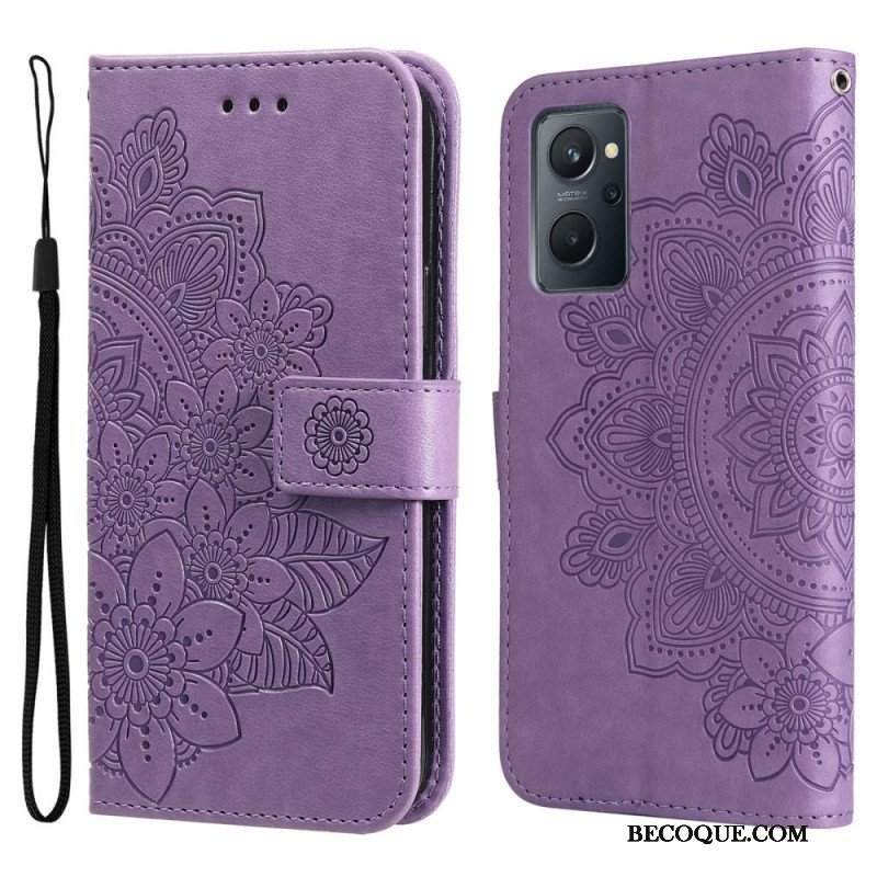 Etui Folio do Realme 9i Kwiaty Mandali