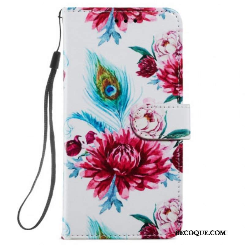 Etui Folio do Samsung Galaxy A13 5G / A04s Intensywne Kwiaty