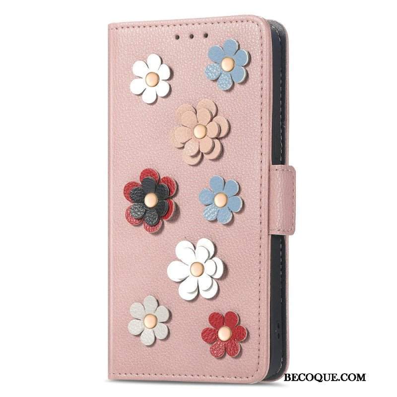 Etui Folio do Samsung Galaxy A14 / A14 5G Dekoracyjne Kwiaty