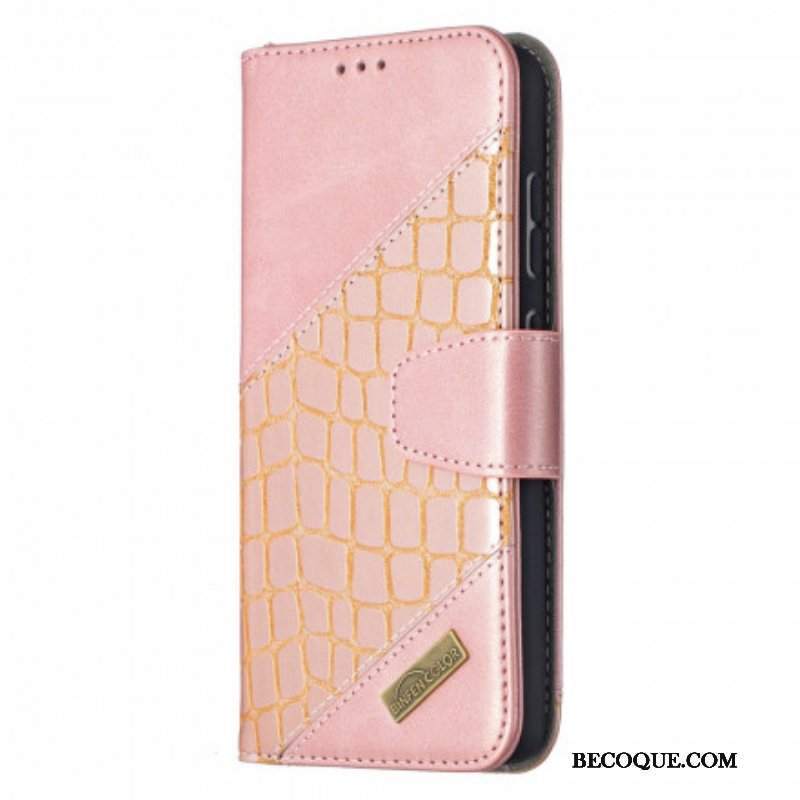 Etui Folio do Samsung Galaxy A52 4G / A52 5G / A52s 5G Klasyczny Efekt Skóry Krokodyla