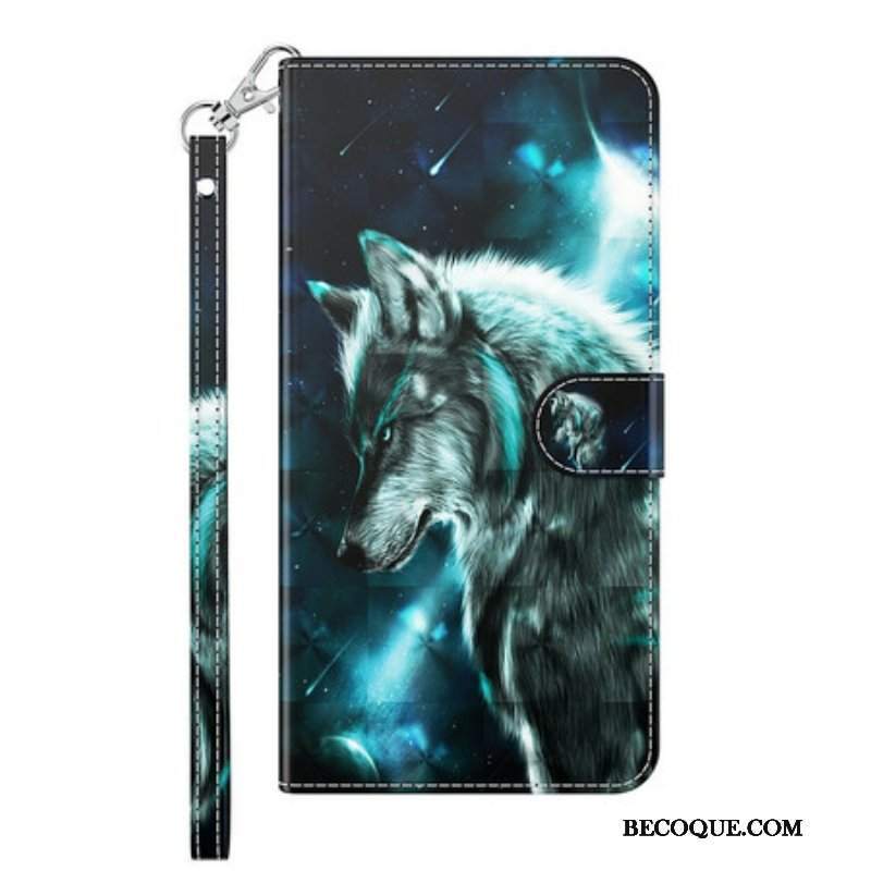 Etui Folio do Samsung Galaxy M12 / A12 Majestatyczny Wilk