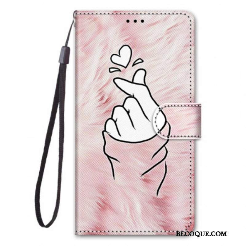 Etui Folio do Samsung Galaxy M23 5G Serce Palca