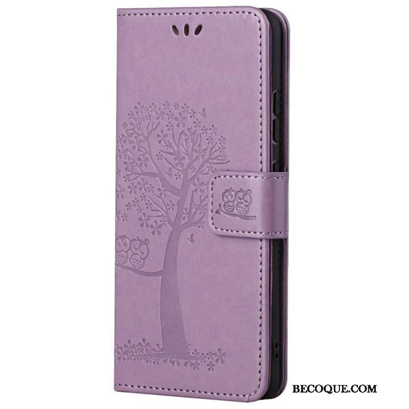 Etui Folio do Samsung Galaxy M23 5G Sowa Drzewo