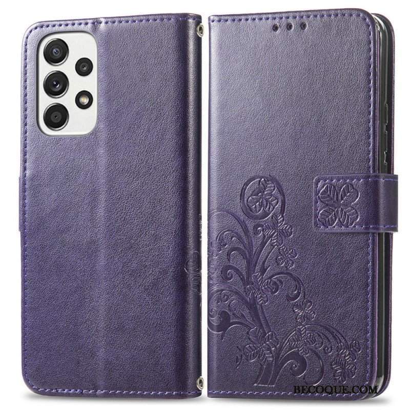 Etui Folio do Samsung Galaxy M53 5G Czterolistna Koniczyna