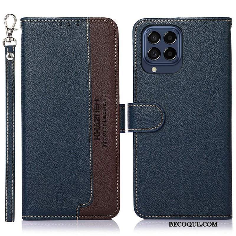 Etui Folio do Samsung Galaxy M53 5G Rfid Khazneh W Stylu Liczi